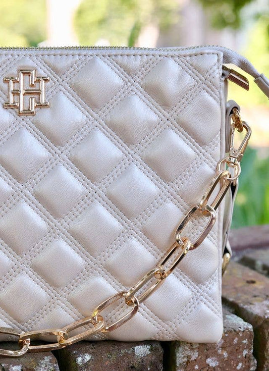 Ariana Crossbody Pearl Quilted DQ