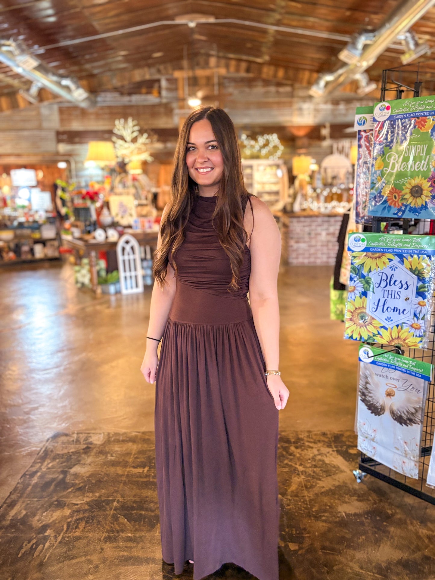 Lennon Maxi Dress (Dark Brown)
