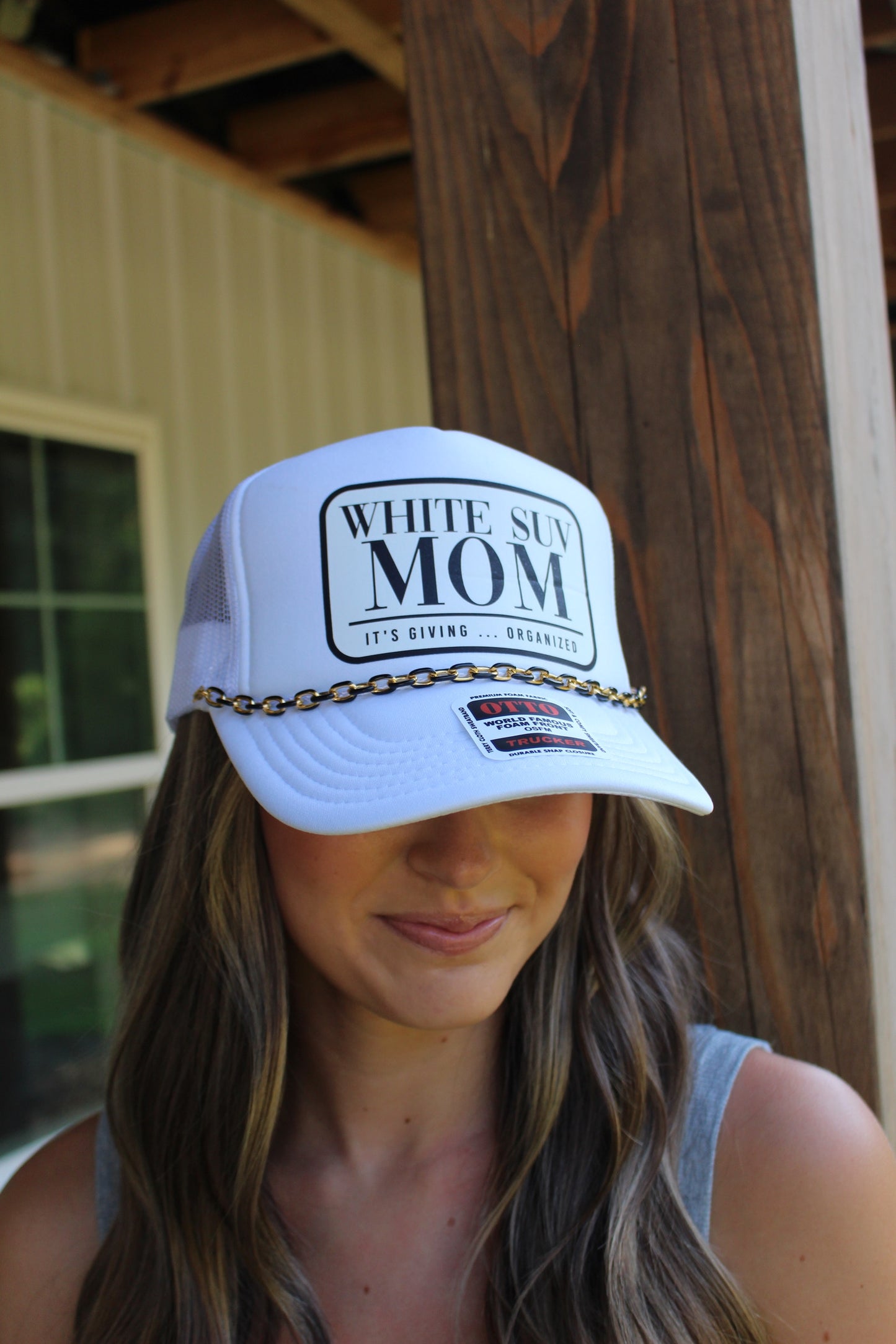 WHITE SUV MOM Trucker Hat