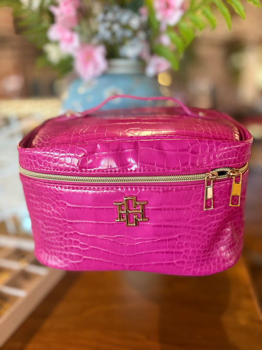 Hampton Train Case (Hot Pink)