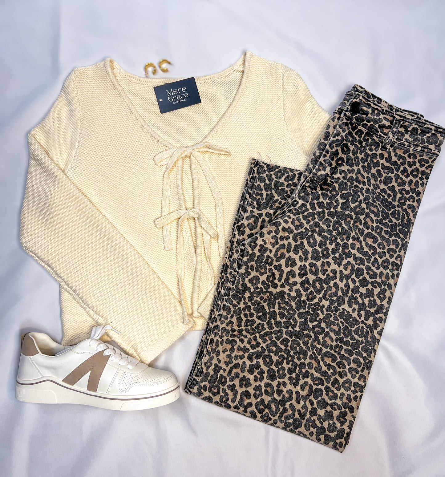 Jay Knitted Tie Front Cardigan Top