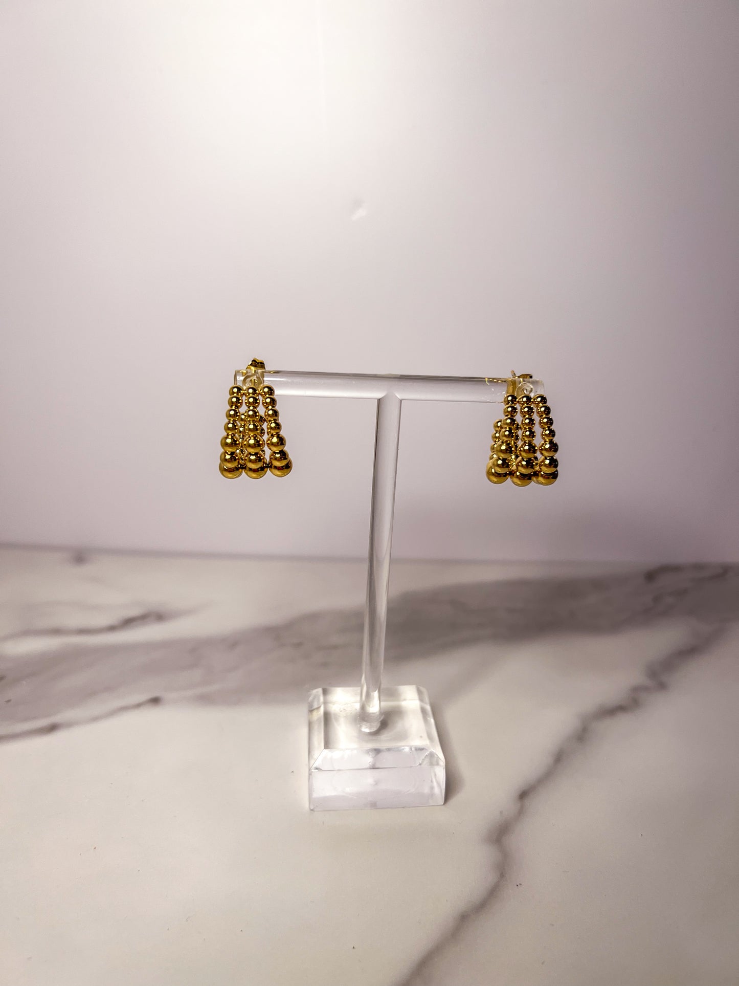 Tripe Beaded Earrings