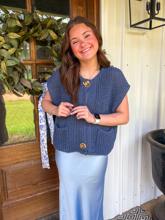 Saylor Satin Skirt (Light Blue)