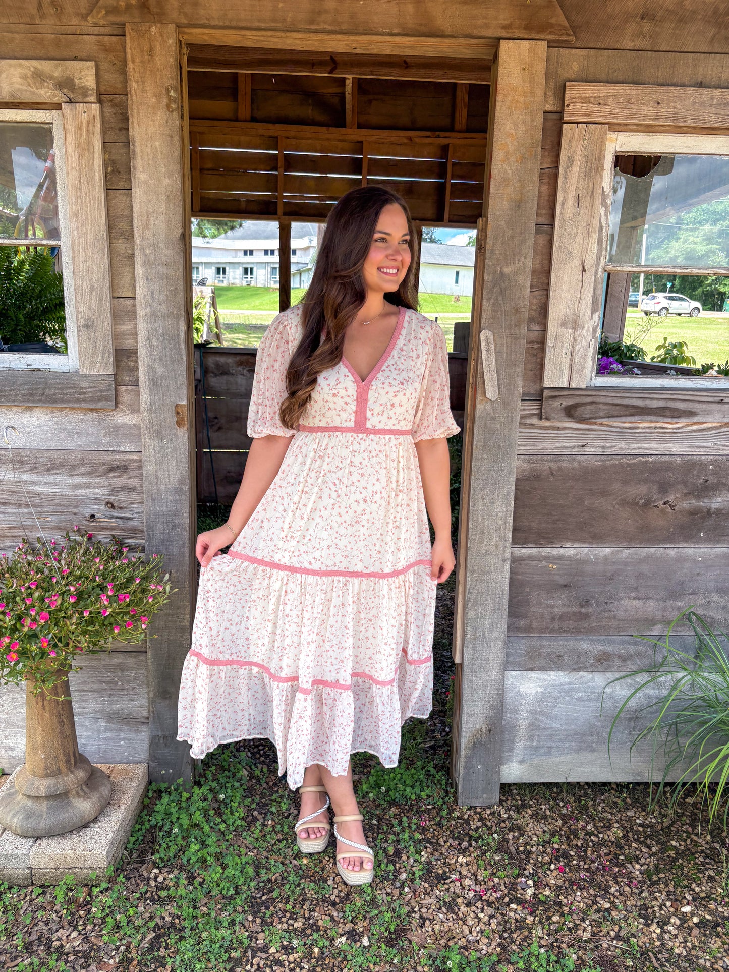 Mally Tiered Floral Maxi Dress