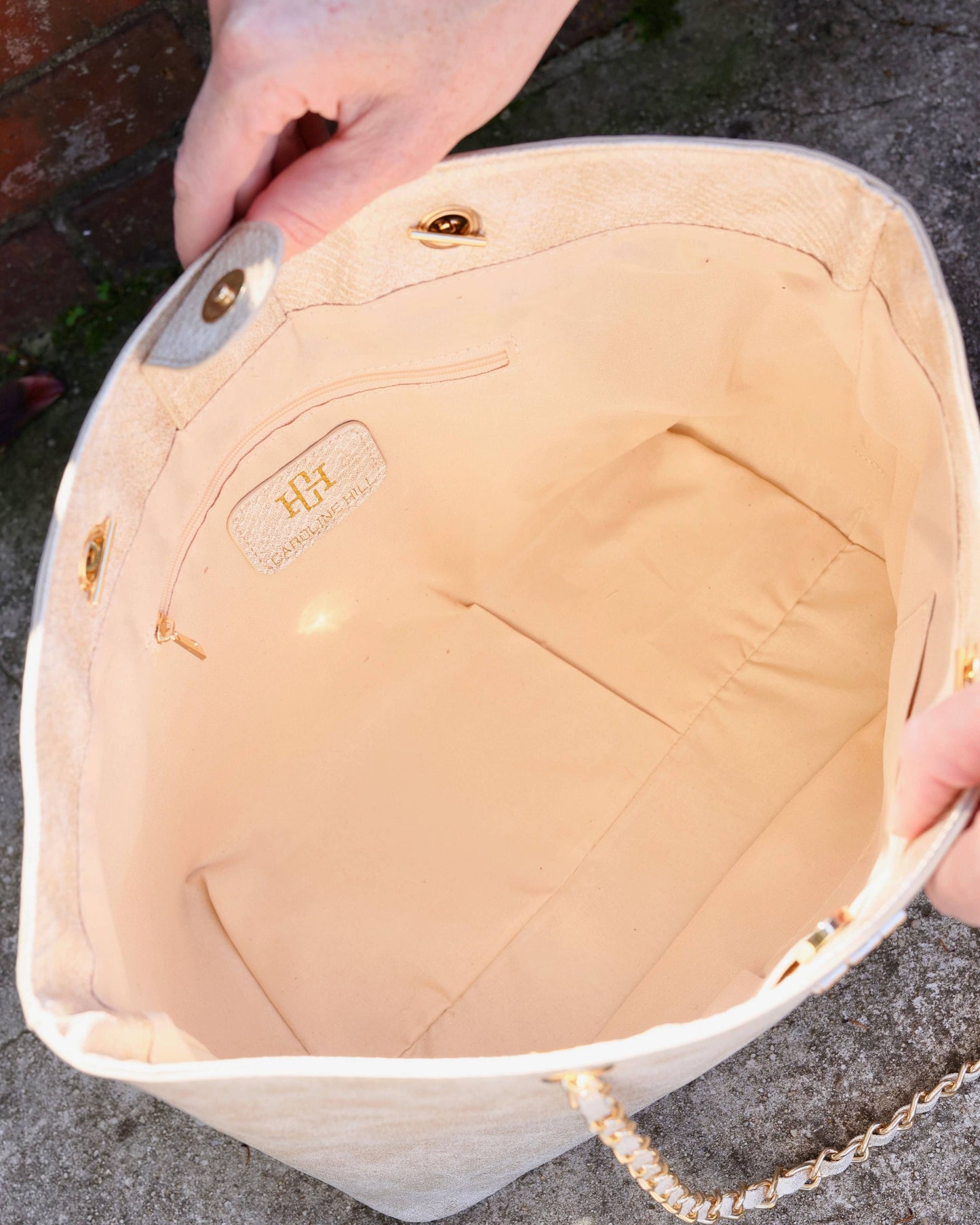 Quentin Tote Shimmer Champagne: Default