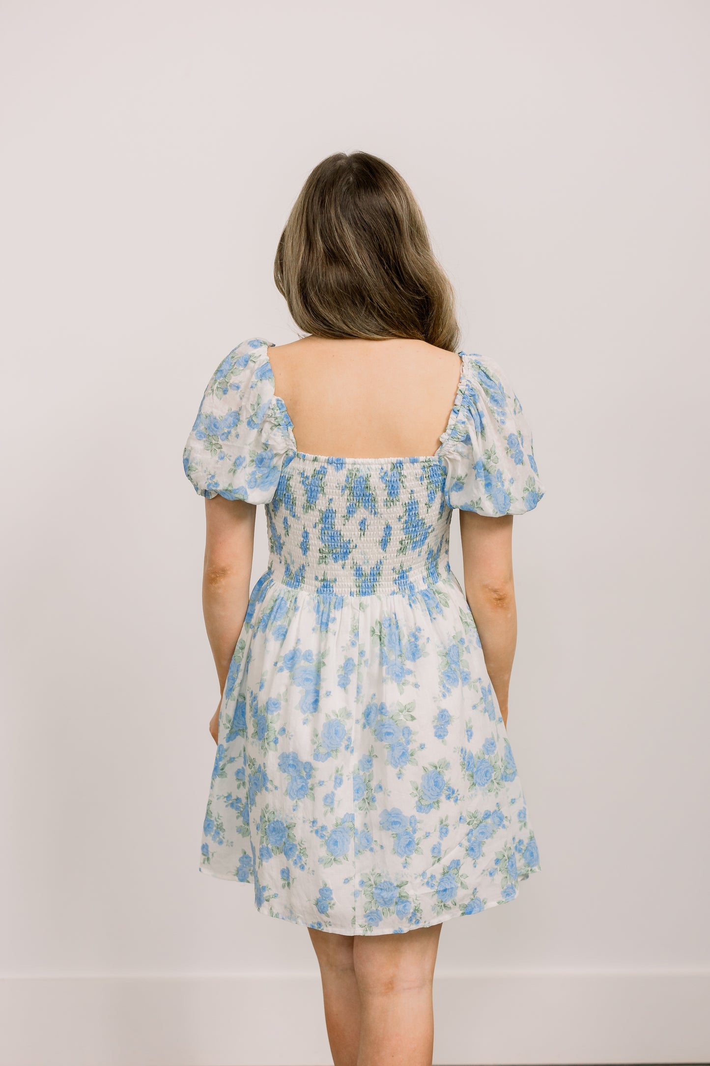 Victorian Floral Dress (Blue)