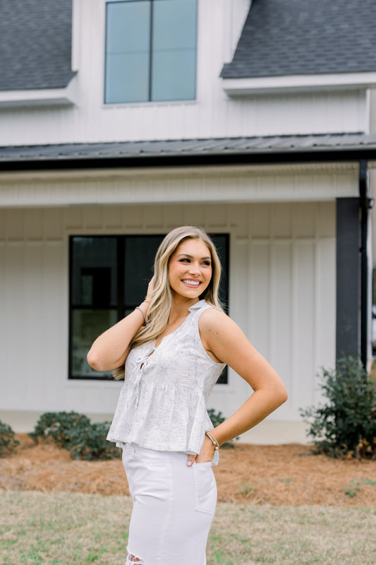 Kelly Romantic Floral Printed Blouse