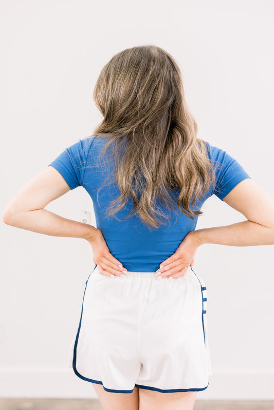 White Side Pleated Shorts