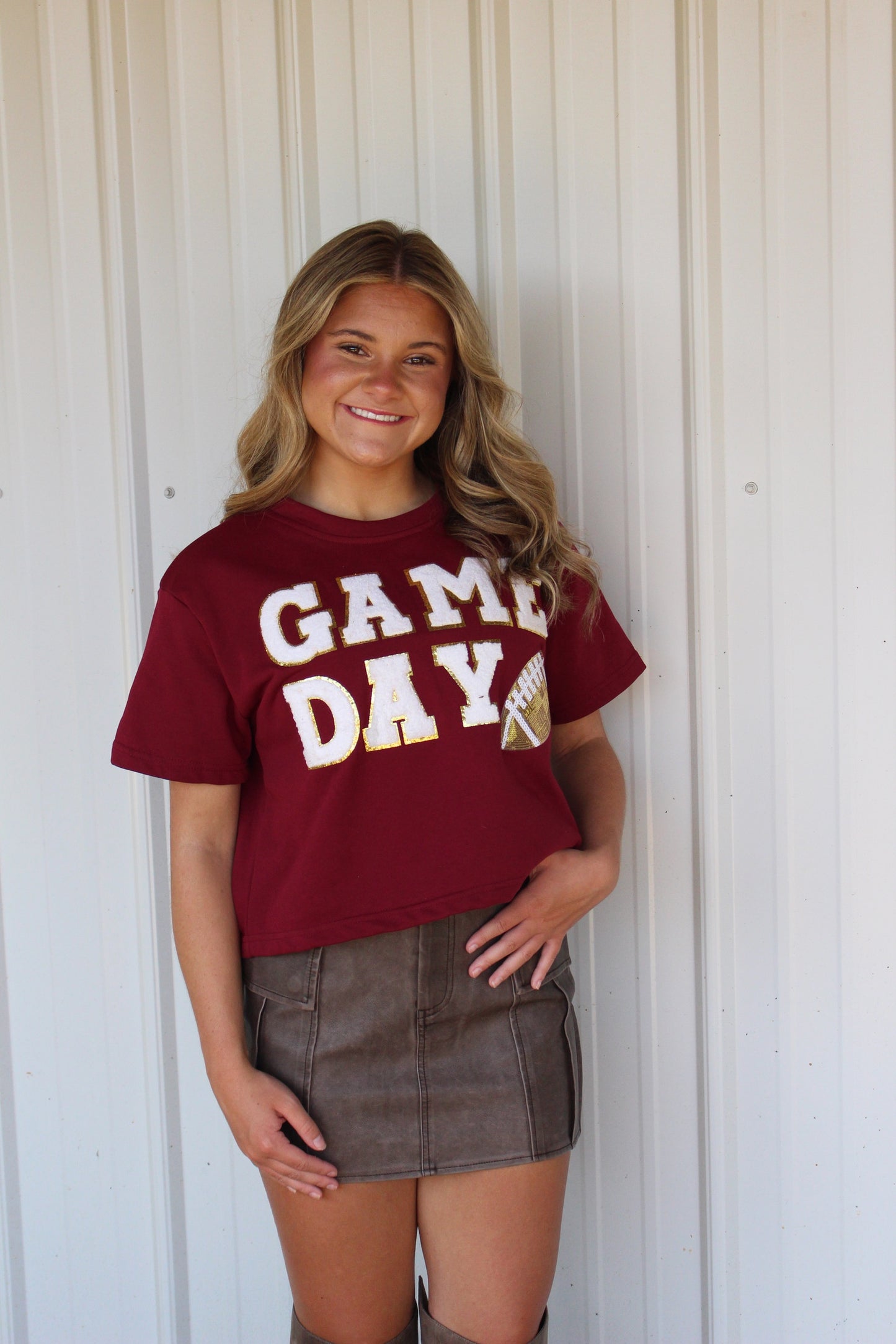 Julie Game Day Tee (Maroon)