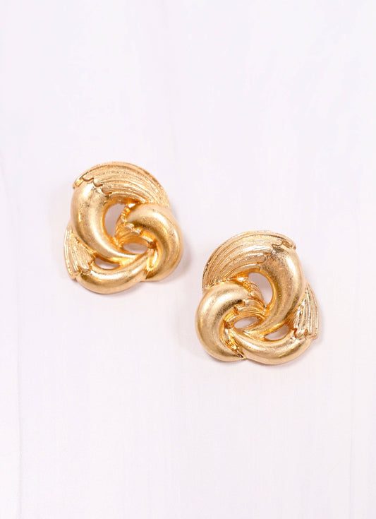 Knapp Knot Metal Earring GOLD