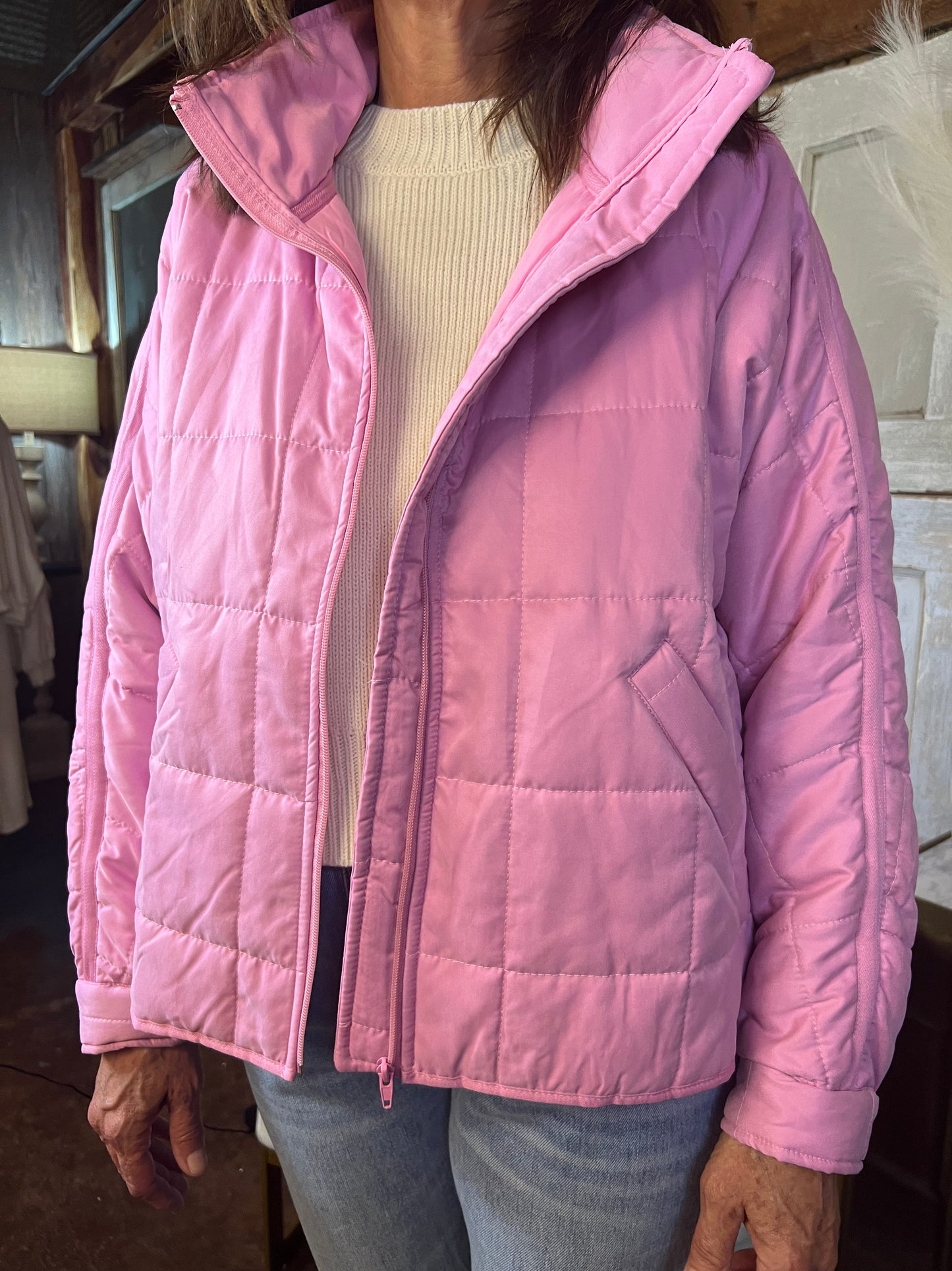 Lacey Zip-up Jacket (Pink)