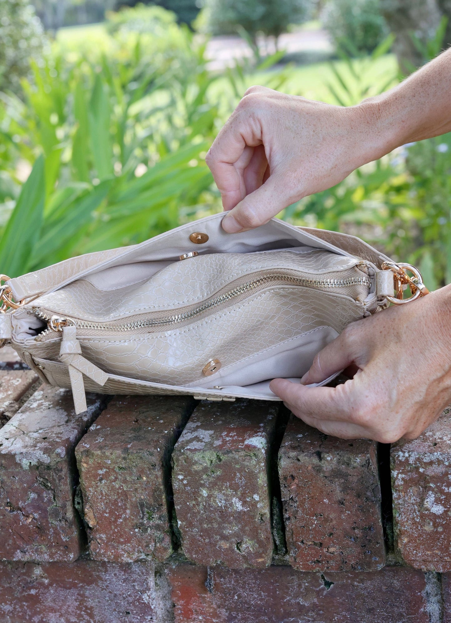 Paxton Crossbody with Pockets TAN