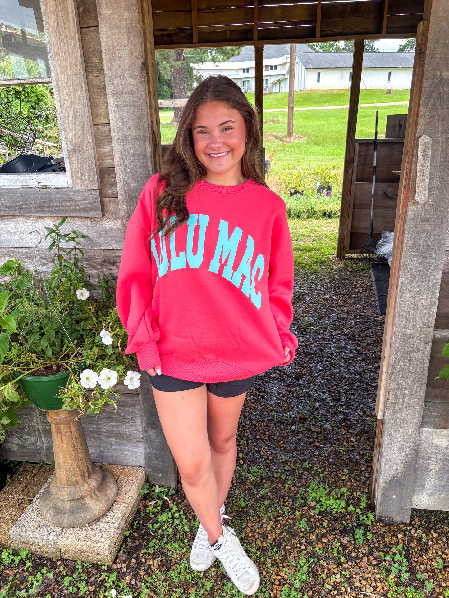 LULU MAC Sweatshirt (Coral/Mint)