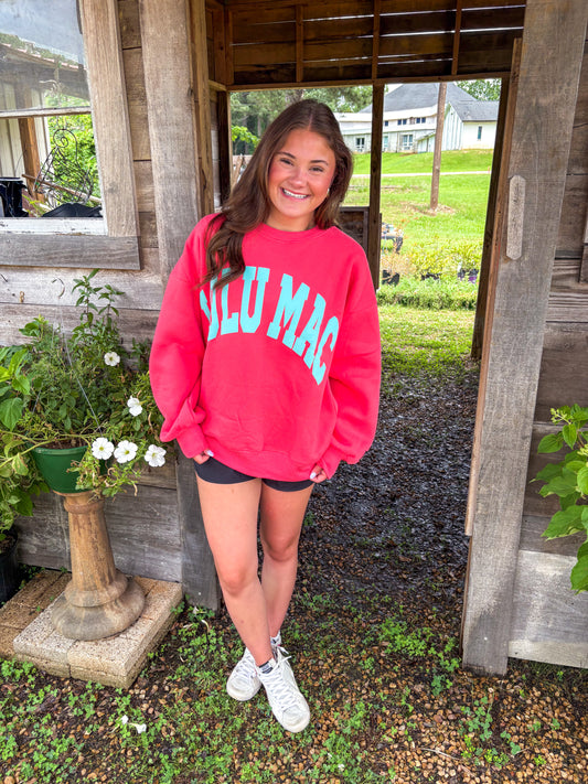 LULU MAC Sweatshirt (Coral/Mint)
