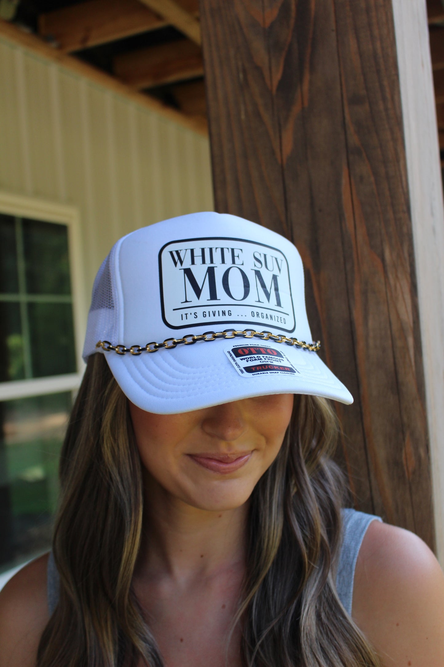 WHITE SUV MOM Trucker Hat