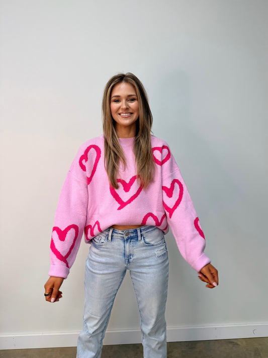 All Hearts Oversized Sweater