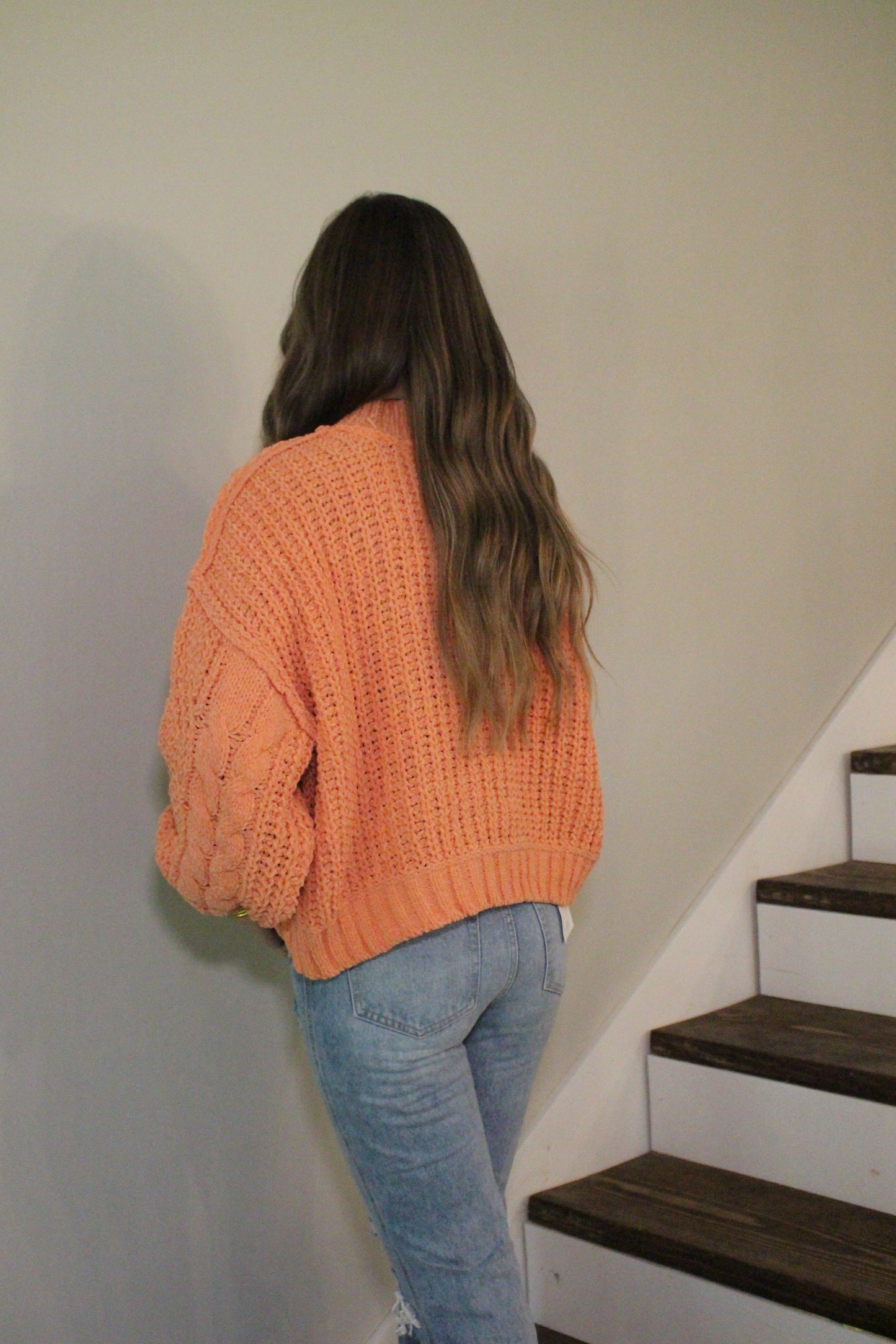 Indie Crochet Sweater (Orange)