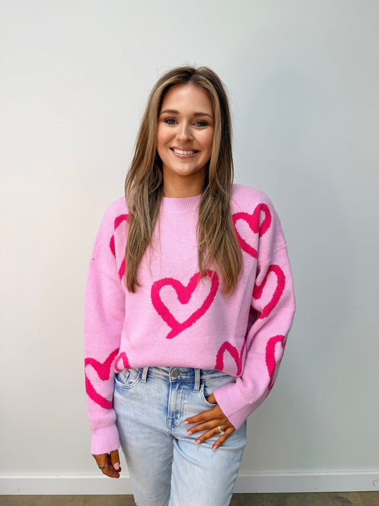 All Hearts Oversized Sweater
