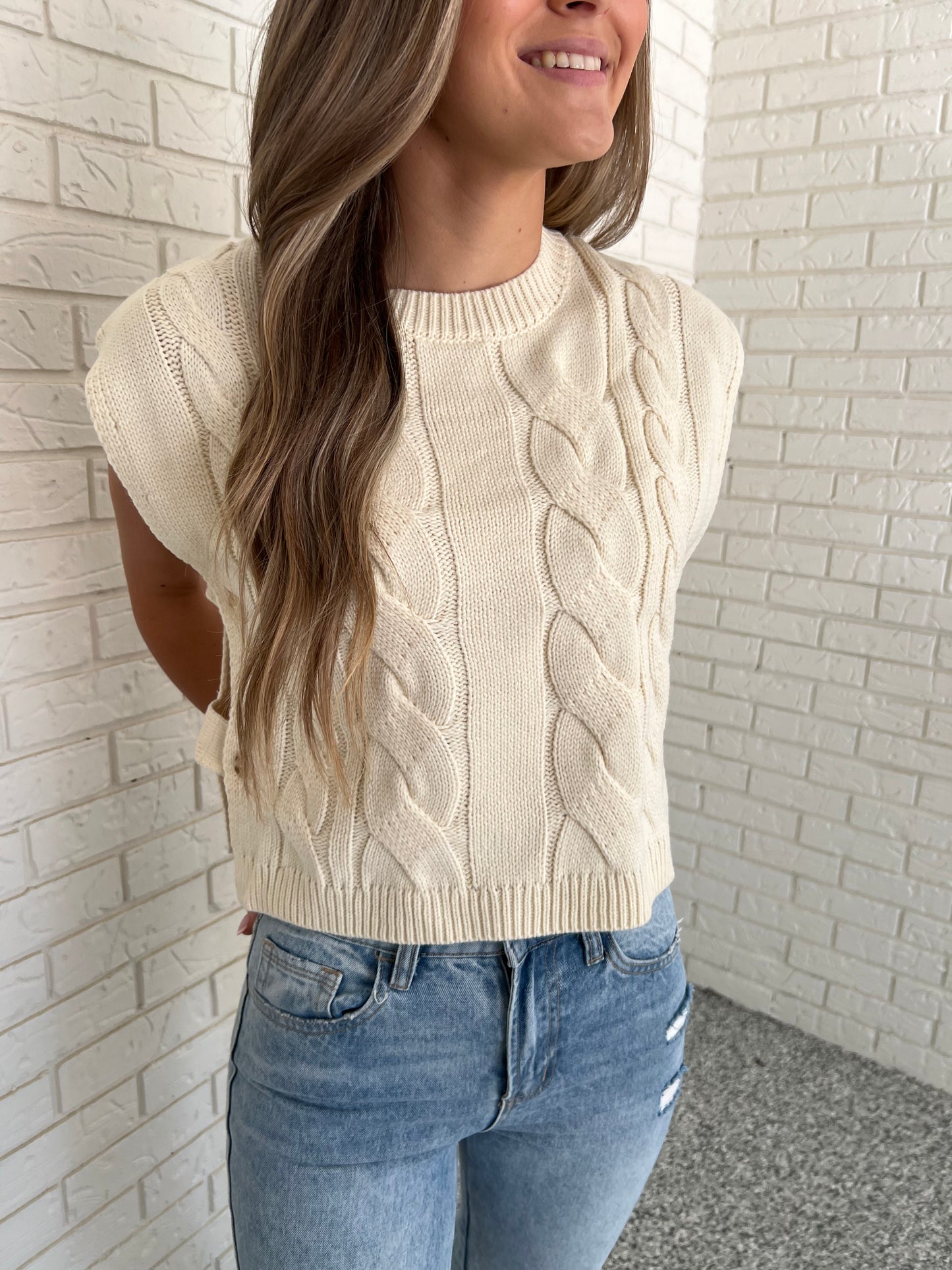 Sleeveless Crochet Sweater