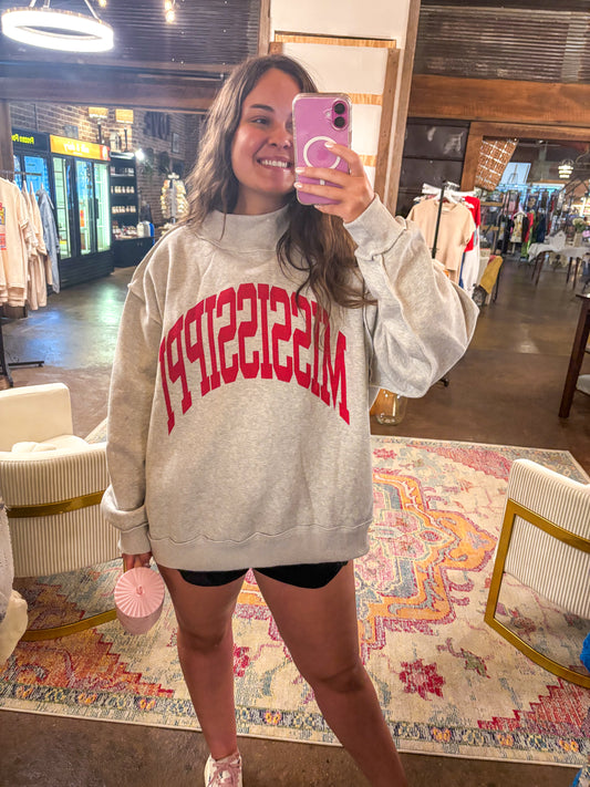 MISSISSIPPI Reversible High Neck Sweatshirt