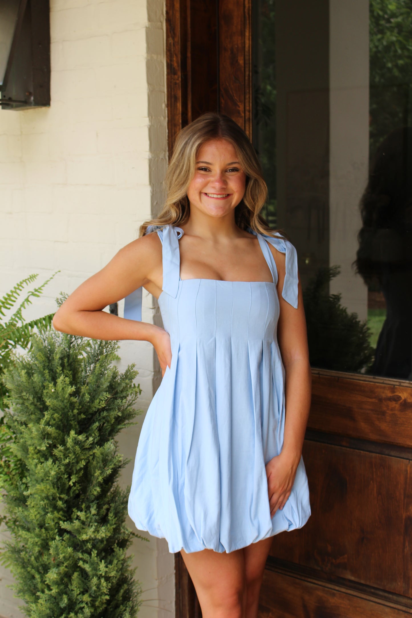 Evelyn Bubble Dress (Blue)