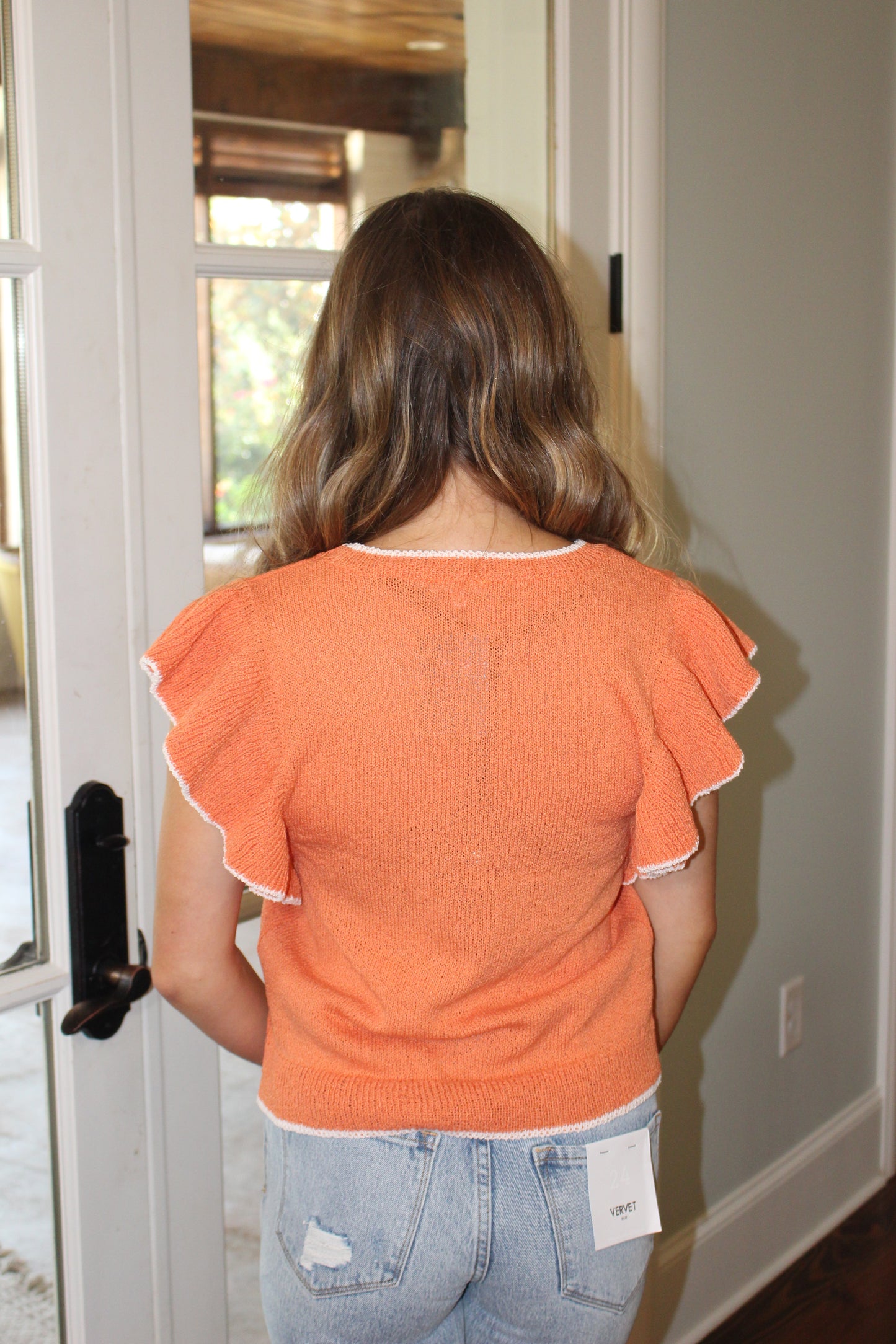 Orange Sweater Top