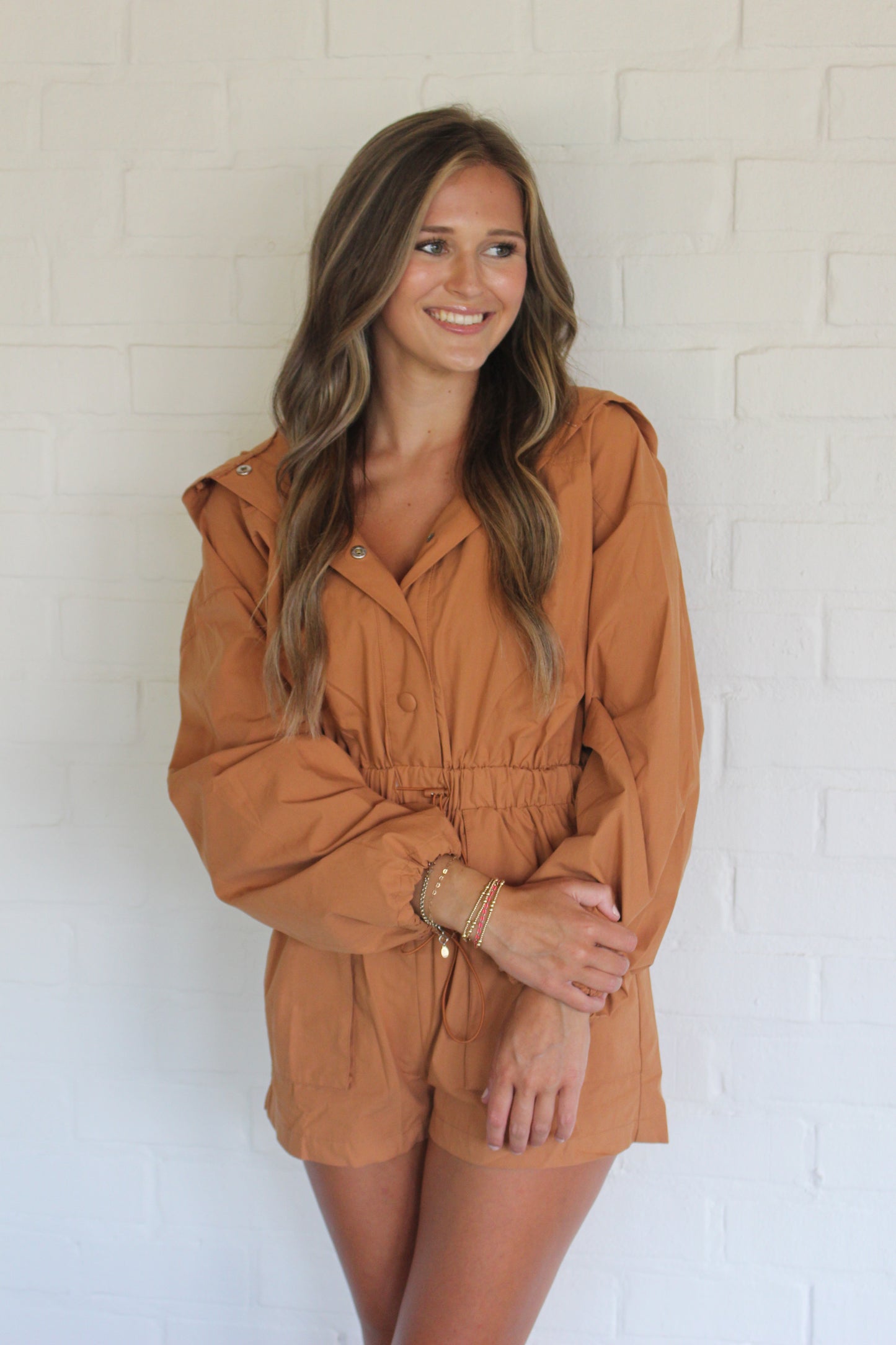 Addyson Romper (Tan)