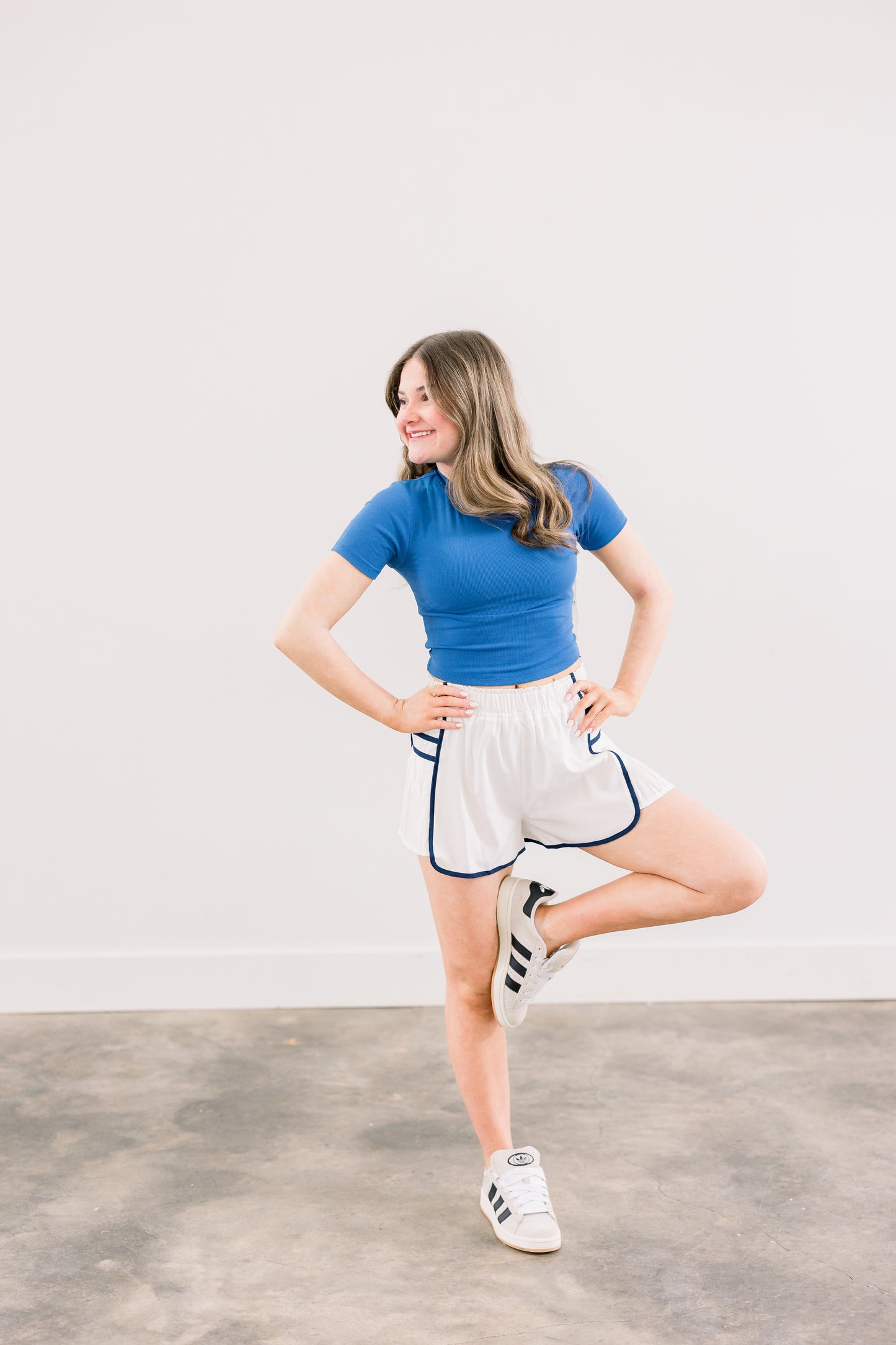 White Side Pleated Shorts